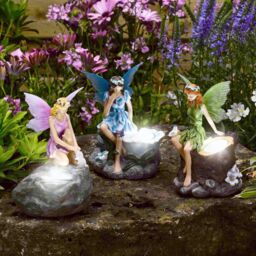 Marco Paul 3pck Solar Fairy Garden Ornaments - thumbnail 1
