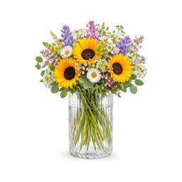 simpa Tabletop Floral Arrangement Glass Vase in Clear - thumbnail 2