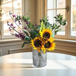 simpa Tabletop Floral Arrangement Glass Vase in Clear - thumbnail 4