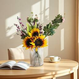 simpa Tabletop Floral Arrangement Glass Vase in Clear - thumbnail 5