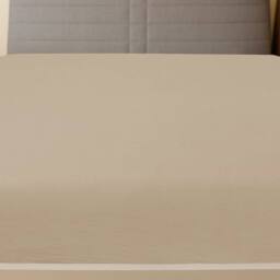 Berkfield Home Jersey Fitted Sheet Taupe 100x200 cm Cotton - thumbnail 3