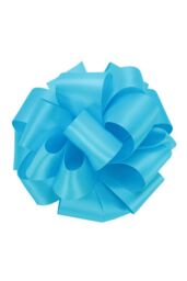 Neel Blue Double Sided Satin Polyester Ribbon Roll, 50mm x 10 Metres in Turquoise - thumbnail 2