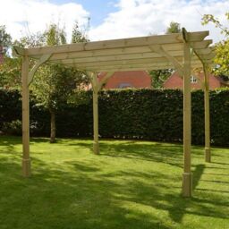 Rutland County Garden Furniture Ltd Premium Pergola - Wood - L420 x W480 x H270 cm - Light Green - thumbnail 8