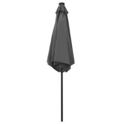 Berkfield Home Parasol with LED Lights & Aluminium Pole 270 cm Anthracite in Black - thumbnail 4