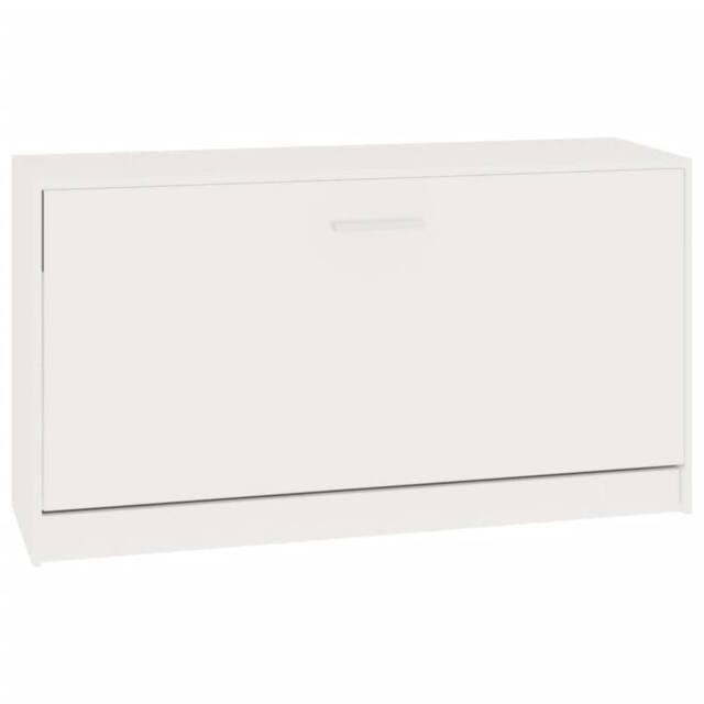Berkfield Home Shoe Bench High Gloss White 80x24x45 cm Engineered Wood - Size: 80 x 24 x 45 cm - image 1