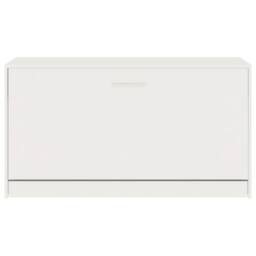 Berkfield Home Shoe Bench High Gloss White 80x24x45 cm Engineered Wood - Size: 80 x 24 x 45 cm - thumbnail 5