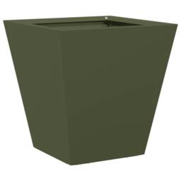 Berkfield Home Garden Planter Olive Green 30x30x30 cm Steel - Size: 30 x 30 x 30 cm - thumbnail 6