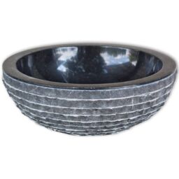 Berkfield Home Basin Marble 40 cm Black - thumbnail 2