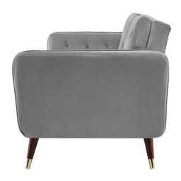 Bravich LTD Victoria Sofa Bed 3 Seater Velvet Click Clack in Grey - thumbnail 8