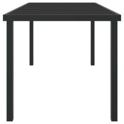 Berkfield Home Garden Table Black 160x80x73 cm Tempered Glass - Size: 160 x 80 x 73 cm - thumbnail 6