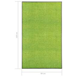 Berkfield Home Pliable Doormat Washable Green 90x150 cm - thumbnail 6