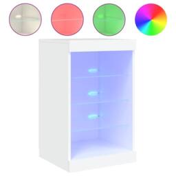 Berkfield Home Sideboard with LED Lights White 41x37x67 cm - Size: 41 x 37 x 67 cm - thumbnail 3