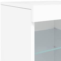 Berkfield Home Sideboard with LED Lights White 41x37x67 cm - Size: 41 x 37 x 67 cm - thumbnail 9
