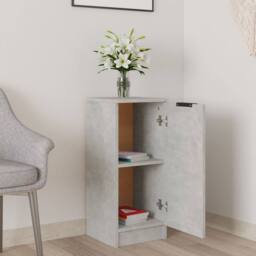 Berkfield Home Sideboard Concrete Grey 30x30x70 cm Engineered Wood - Size: 30 x 30 x 70 cm - thumbnail 1