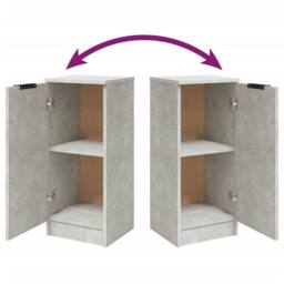 Berkfield Home Sideboard Concrete Grey 30x30x70 cm Engineered Wood - Size: 30 x 30 x 70 cm - thumbnail 9