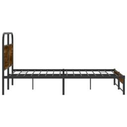 Berkfield Home Bed Frame Without Mattress 120x200 cm Smoked Oak Engineered Wood in Brown - Size: Small Double - thumbnail 7