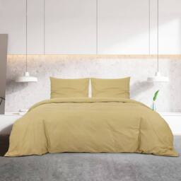 Berkfield Home Elegant Duvet Cover Set Taupe 135x200 cm Cotton