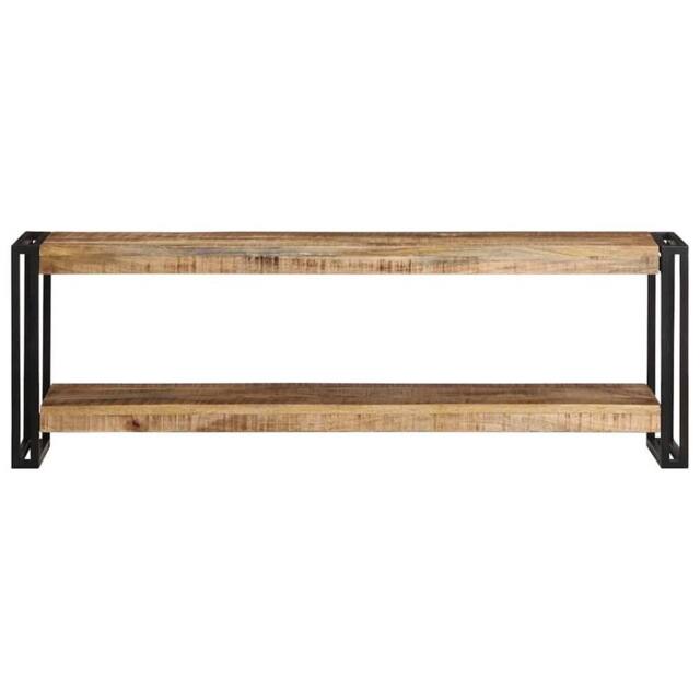 Berkfield Home TV Cabinet 120x30x40 cm Rough Mango Wood in Brown - Size: 120 x 30 x 40 cm - image 1