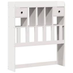Berkfield Home Bookcase Bed without Mattress White 90x200cm Solid Wood Pine - Size: 90x200 cm - thumbnail 7