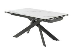 Vente-unique 6 - 10 Seater Extendable Dining Table In Ceramic & Metal - White and in Grey - thumbnail 8