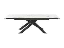 Vente-unique 6 - 10 Seater Extendable Dining Table In Ceramic & Metal - White and in Grey - thumbnail 7