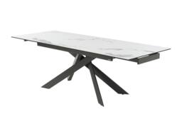 Vente-unique 6 - 10 Seater Extendable Dining Table In Ceramic & Metal - White and in Grey - thumbnail 9