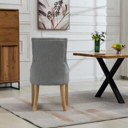Artemis Home Ravenna Fabric Dining Chairs - Set of 2 in Grey - thumbnail 6
