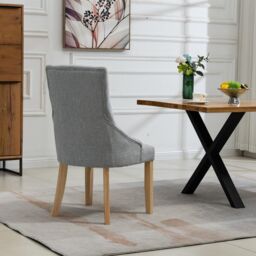 Artemis Home Ravenna Fabric Dining Chairs - Set of 2 in Grey - thumbnail 5