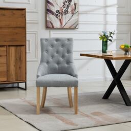 Artemis Home Ravenna Fabric Dining Chairs - Set of 2 in Grey - thumbnail 2