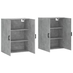 Berkfield Home Wall Mounted Cabinets 2 pcs Concrete Grey 69.5x34x90 cm - thumbnail 4