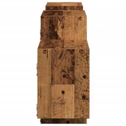 Berkfield Home Wall Shelf Old Wood 129x18x42 cm Engineered Wood in Brown - Size: 129 x 18 x 42 cm - thumbnail 5