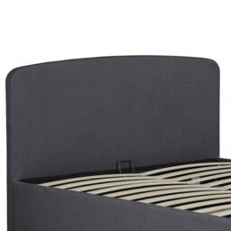 OAT Home Delamere Modern Low Headboard Upholstered Ottoman Storage Bed Frame in Charcoal - Size: King - thumbnail 4