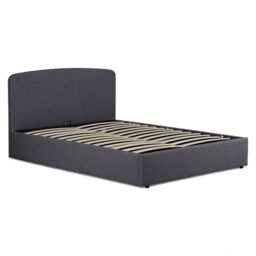 OAT Home Delamere Modern Low Headboard Upholstered Ottoman Storage Bed Frame in Charcoal - Size: King - thumbnail 5