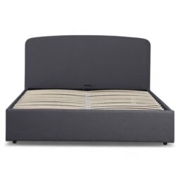 OAT Home Delamere Modern Low Headboard Upholstered Ottoman Storage Bed Frame in Charcoal - Size: King - thumbnail 6