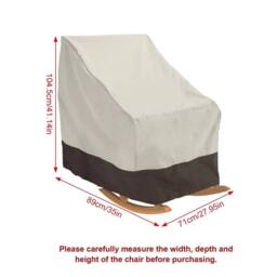 KORVIXA Outdoor Garden Furniture Seat Covers in Beige - Size: 100 cm x 100 cm - thumbnail 2