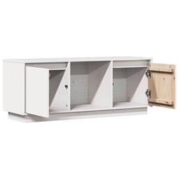 Berkfield Home TV Cabinet White 110.5x35x44 cm Solid Wood Pine - thumbnail 6