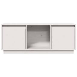 Berkfield Home TV Cabinet White 110.5x35x44 cm Solid Wood Pine - thumbnail 5