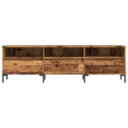 Berkfield Home TV Cabinet Old Wood 150x30x44.5 cm Engineered Wood in Brown - thumbnail 4
