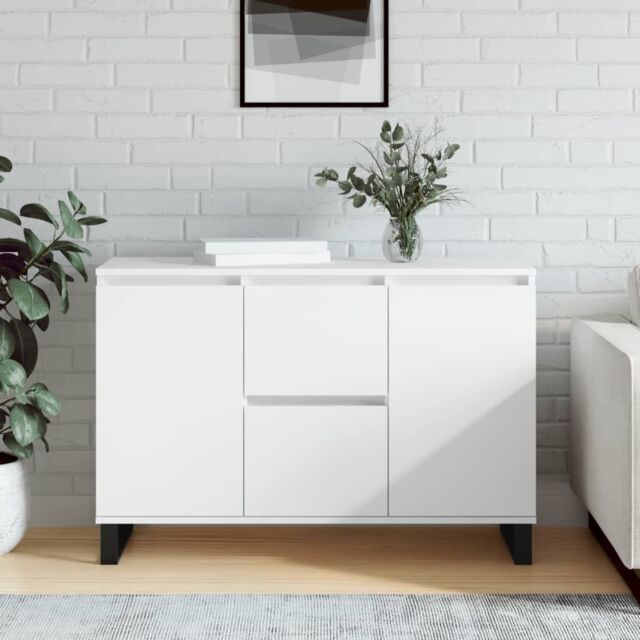Berkfield Home Sideboard White 104x35x70 cm Engineered Wood - Size: 104 x 35 x 70 cm - image 1