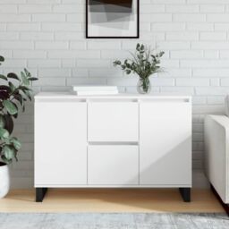 Berkfield Home Sideboard White 104x35x70 cm Engineered Wood - Size: 104 x 35 x 70 cm - thumbnail 1