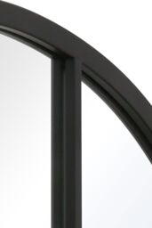 "MirrorOutlet Black Metal Framed Arched Window Wall Mirror 71"" X 35"" (180 X 90CM) - Size: 1 Pack" - thumbnail 4