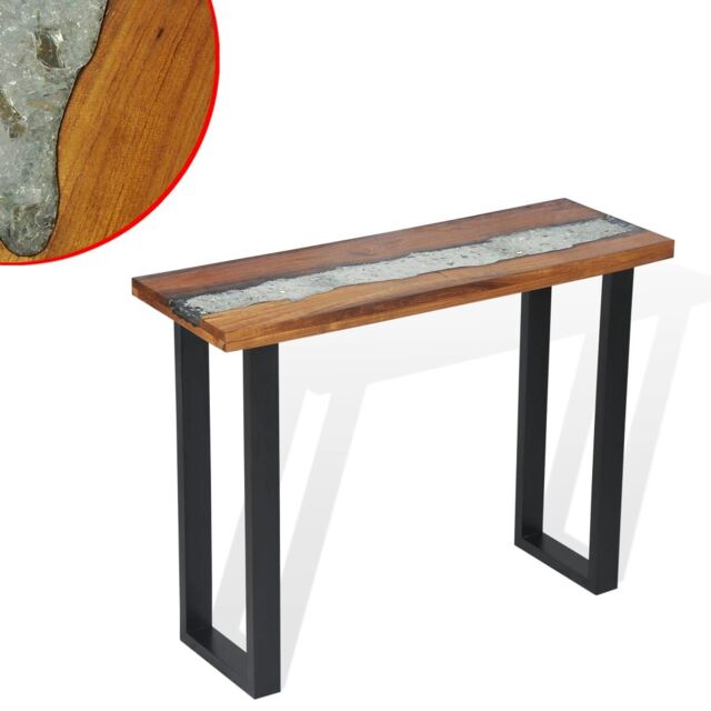 Berkfield Home Console Table Teak 100x35x75 cm in Brown - Size: 100 x 35 x 75 cm - image 1