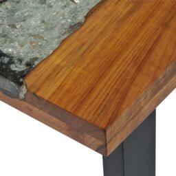 Berkfield Home Console Table Teak 100x35x75 cm in Brown - Size: 100 x 35 x 75 cm - thumbnail 6