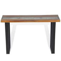 Berkfield Home Console Table Teak 100x35x75 cm in Brown - Size: 100 x 35 x 75 cm - thumbnail 3