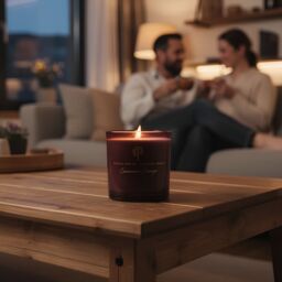Nicola Spring 130g Cinnamon Orange Soy Wax Candle - Spiced Festive Glass Jar Gift in Purple - thumbnail 9