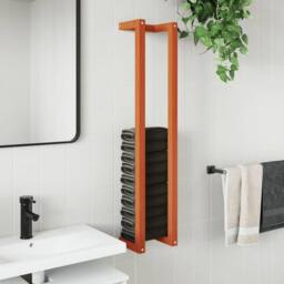 Berkfield Home Towel Rack Wax Brown 23x18x110 cm Solid Wood Pine - Size: 23 x 18 x 110 cm - thumbnail 1