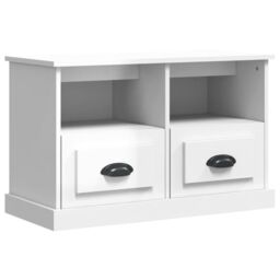 Berkfield Home TV Cabinet High Gloss White 80x35x50 cm Engineered Wood - Size: 80 x 35 x 50 cm - thumbnail 2