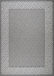 London Rug Company Nicole Luxury Indoor & Outdoor Flat Pile Rug in Grey - Size: 240 cm x 340 cm - thumbnail 1