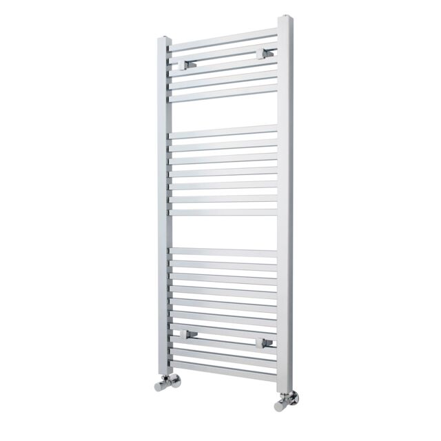 Balterley Heated Vertical Towel Ladder Square Rail 1167 BTU, 1200x500mm - Chrome in Silver - image 1