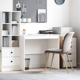 Berkfield Home White Computer Desk White Engineered wood 90 x 50 x 76 cm Tough - thumbnail 2